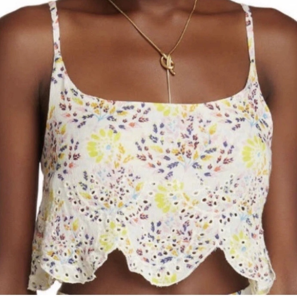 Intimately Free people so much fun cami boho floral top size XS